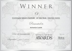 MyFaceMyBody Awards Astanza Customer Support of the Year