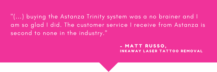 Featured Astanza Client - InkAway Laser Tattoo Removal 