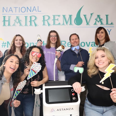 great place to work certified astanza laser employees celebrate national hair removal day